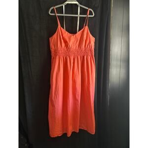 Old Navy Stretch Cotton Maxi Dress XXL Coral Summer Beach Vacation